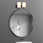 Tiffany Applique Murale Miroir Cylindrique Moderne, Verre/Métal, Noir/Chromé, Salon - Neutralighting