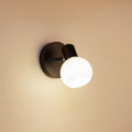 Valentina Applique Murale Boule Moderne, Verre/Métal, Noir/Blanc, Salon - Neutralighting