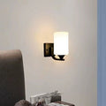 Tiffany Applique Murale Miroir Cylindrique Moderne, Verre/Métal, Noir/Chromé, Salon - Neutralighting