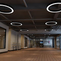 Arisha Luminaires Suspensions LED Anneau Simple Acrylique Noir/Blanc Salon/Cuisine - Neutralighting