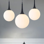 Valentina Simple LED Suspension Blanc/Noir Verre Chambre à coucher Salon - Neutralighting