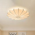 Ritta Ronde Moderne LED Plafonnier Blanc Tissu Salon Chambre à coucher - Neutralighting