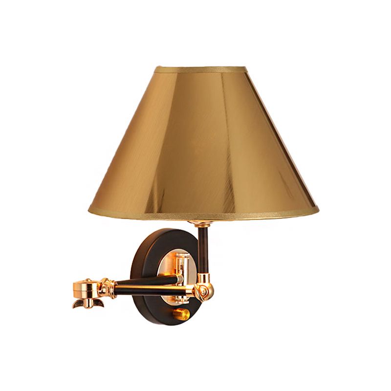 Arisha Applique Murale Réglable Cône Rétro, Doré, Chambre - Neutralighting