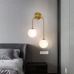 Valentina Applique Murale Globe Moderne, Métal/Verre, Laiton, Salon - Neutralighting