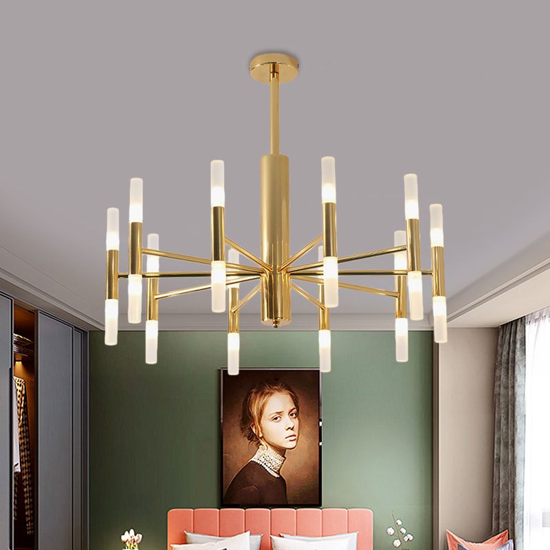 Kristy Lustre Cylindre Moderne, Métal, Doré, Chambre à Coucher - Neutralighting