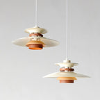 Valentina Suspension Bol Moderne, Métal, Blanc/Bois/Marron, Salon - Neutralighting