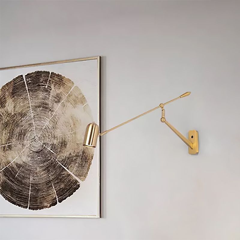 Arisha Applique Murale Orientable Vintage, Métal, Doré, Salon - Neutralighting
