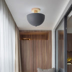 Muto Dôme Moderne LED Plafonnier Blanc/Gris Bois/Métal Salle d'étude - Neutralighting