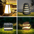 Ray Lampe Extérieure au Sol Pierre Moderne, Métal/Résine, Gris, Jardin - Neutralighting