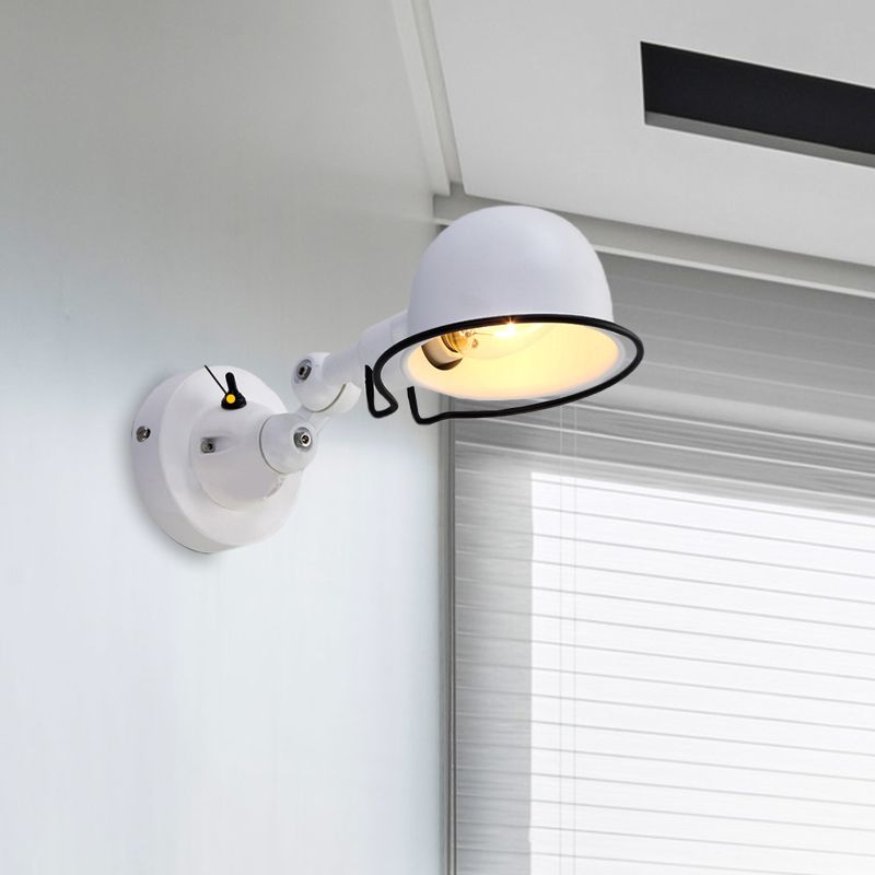 Silva Applique Murale Réglable, Métal, Noir/Blanc/Rouille, Bureau - Neutralighting