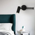 Epoch Applique Murale Cylindrique Réglable, Noir/Or, Chambre - Neutralighting