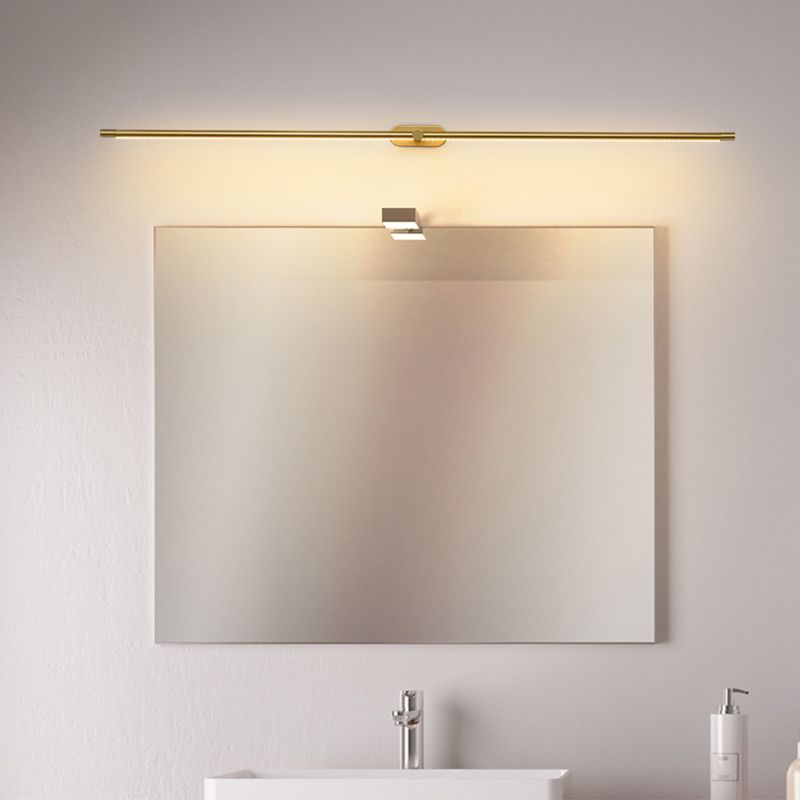 Arisha Applique Murale Salle de Bain Linéaire Moderne Métal Acrylique Noir/Blanc/Or - Neutralighting