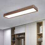 Muto Plafonnier Rectangulaire Moderne, Bois/Acrylique, Bois, Salon - Neutralighting