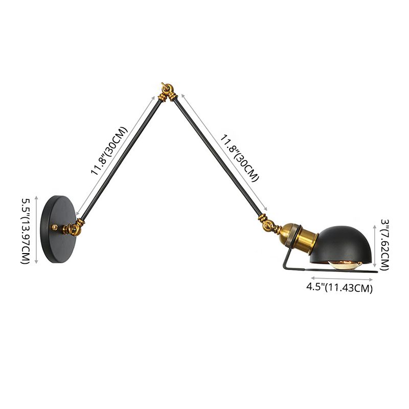 Epoch Applique Murale Orientable Nordique, Métal, Noir/Doré - Neutralighting