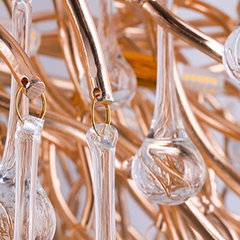 Arisha Lustre Fleur Luxueux, Metal/Cristal, Or, Salon - Neutralighting