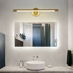 Tiffany Applique de Vanité Linéaire Moderne, Métal/Acrylique, Or, Salle de Bain - Neutralighting