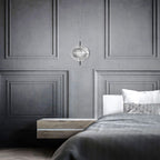 Valentina Suspension Globe Moderne, Verre/Métal, Noir/Or, Chambre - Neutralighting