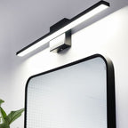 Ray Applique Murale LED Linéaire/Rectangulaire, Métal/Acrylique, Noir/Argent, Salle de Bain - Neutralighting