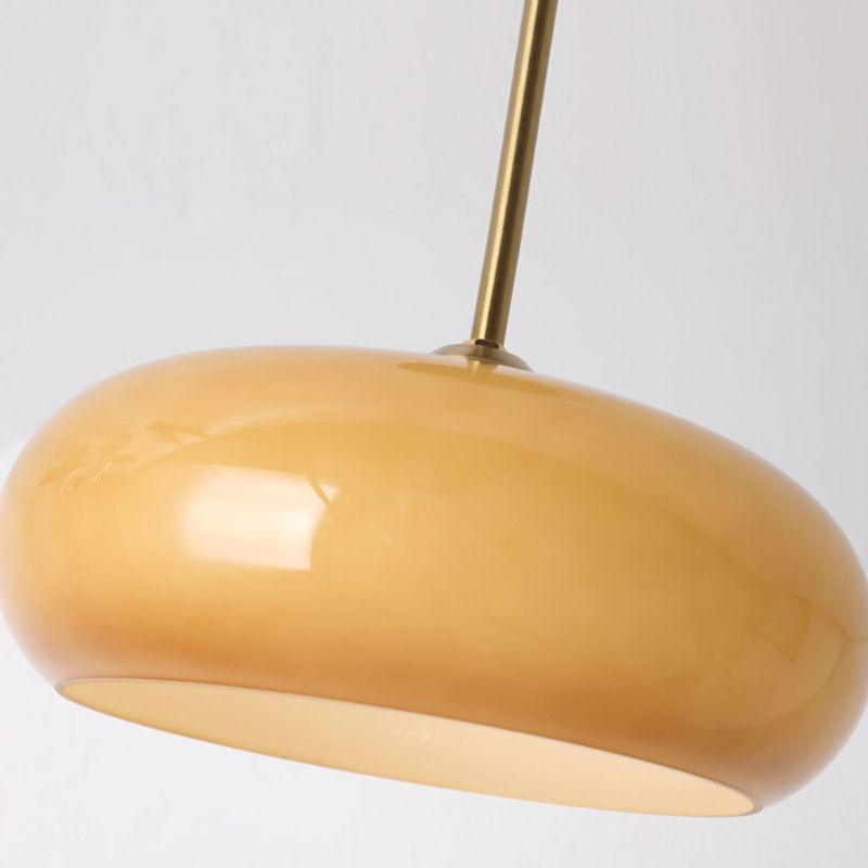 Valentina Plafonnier Rond Moderne, Métal/Verre, Orange/Blanc, Salon - Neutralighting