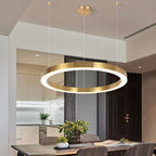 Arisha Suspension Anneau Moderne, Métal/Acrylique, Dorée, Salon - Neutralighting