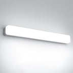 Ray Applique de Vanité Rectangulaire Simple, Acrylique, Blanc, Couloir/Salle de Bain - Neutralighting