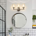 Silva Applique Murale Cylindrique Simple, Métal/Verre, Nickel, Salle de Bain - Neutralighting
