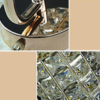 Kristy Applique Murale Cylindrique Luxe, Cristal/Métal, Or/Chromé, Salon - Neutralighting