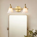 Ray Applique Murale Fleur Moderne, Métal/Verre, Or, Salle de Bain - Neutralighting