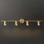 Arisha Applique Murale Cylindrique Minimaliste, Métal, Noir/Laiton, Salle de Bain - Neutralighting