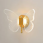 Arisha Applique Miroir Papillon Design, Métal/Acrylique, Or, Chambre - Neutralighting