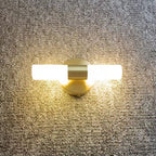Arisha Applique Murale Tubulaire Moderne, Métal/Acrylique, Or, Salon - Neutralighting