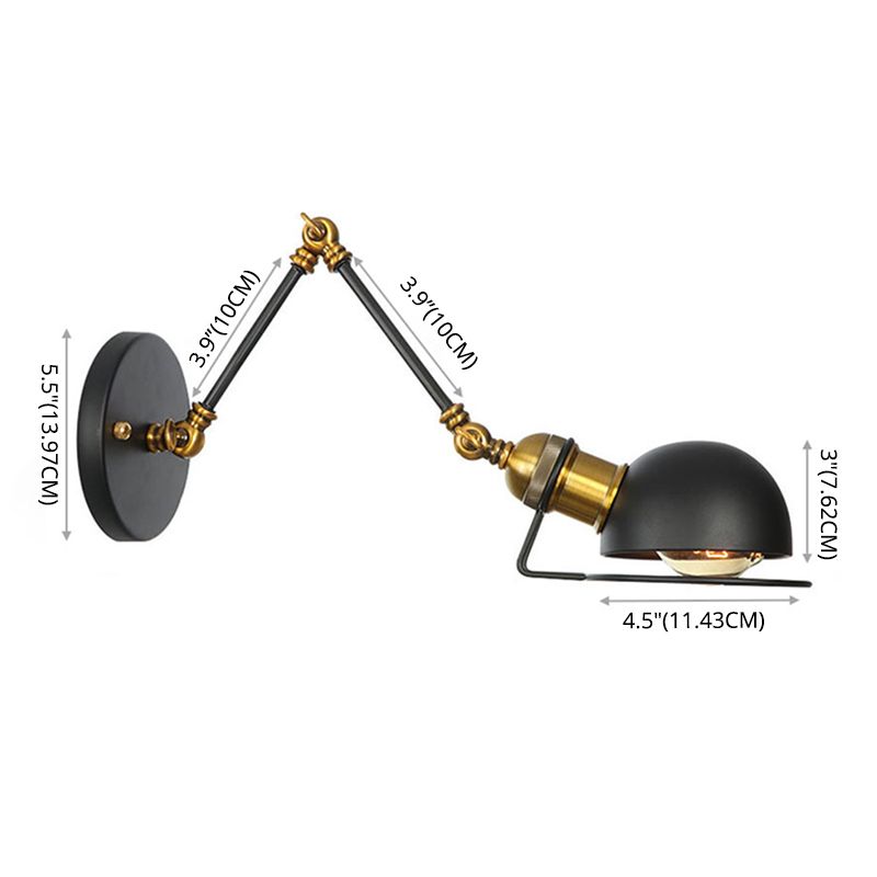 Epoch Applique Murale Orientable Nordique, Métal, Noir/Doré - Neutralighting