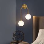 Valentina Applique Murale Globe Moderne, Métal/Verre, Laiton, Salon - Neutralighting