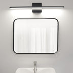 Ray Applique Murale LED Linéaire/Rectangulaire, Métal/Acrylique, Noir/Argent, Salle de Bain - Neutralighting