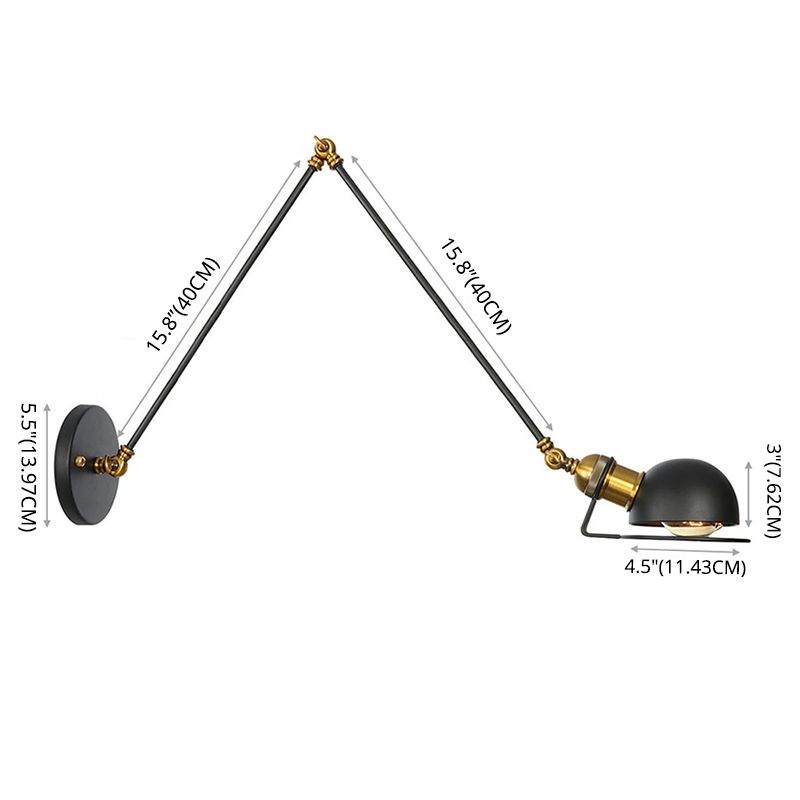 Epoch Applique Murale Orientable Nordique, Métal, Noir/Doré - Neutralighting