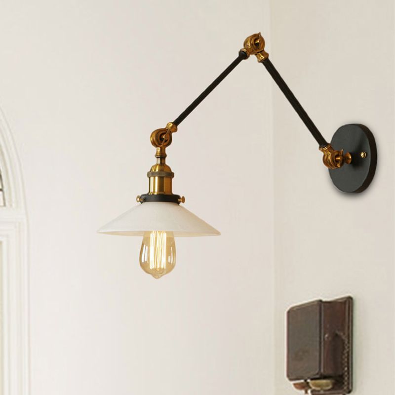 Silva Applique Murale Réglable Rétro, Métal, Bronze/Laiton, Couloir - Neutralighting
