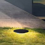 Ray Lampe Extérieure au Sol Rond Simple, Métal, Noir, Cour - Neutralighting
