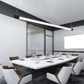 Ray Linéaire LED Suspension Noire Argent Métal Chambre à coucher - Neutralighting