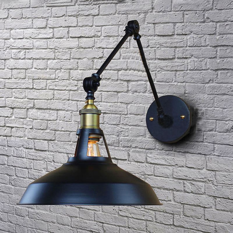 Epoch Applique Murale Réglable Vintage, Métal, Noir/Rouille - Neutralighting