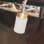 Arisha Applique Murale de Vanité Cylindrique Moderne, Métal/Acrylique, Salle de Bain - Neutralighting