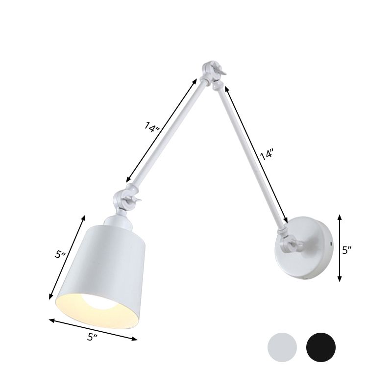 Epoch Applique Murale Minimaliste, Métal, Noir/Blanc, Salon/Chambre - Neutralighting