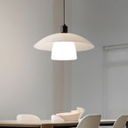 Arisha Suspension Dôme Nordique, Verre/Metal, Blanc, Chambre - Neutralighting