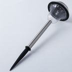 Ray Borne Extérieure Cylindre Moderne, Métal/Acrylique, Argent, Jardin - Neutralighting