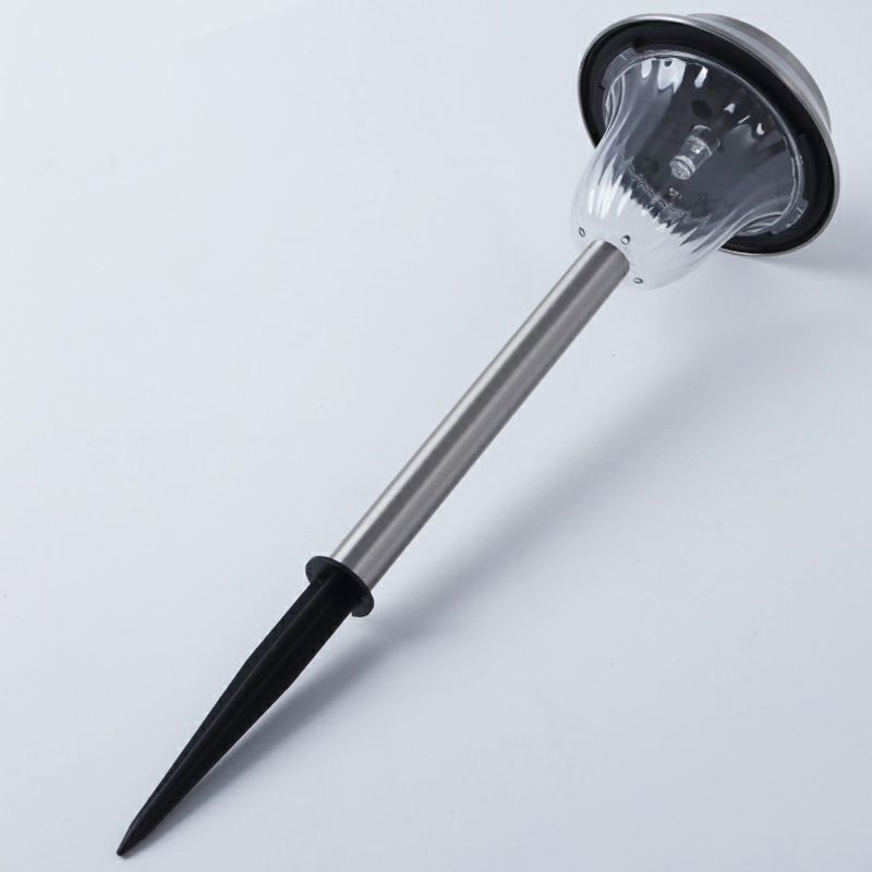 Ray Borne Extérieure Cylindre Moderne, Métal/Acrylique, Argent, Jardin - Neutralighting