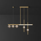 Kristy Suspension Linéaire/Sphère Moderne, Métal/Cristal, Doré, Salle à Manger - Neutralighting