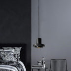 Arisha Suspension Cylindre Moderne, Pierre, Noir, Chambre - Neutralighting
