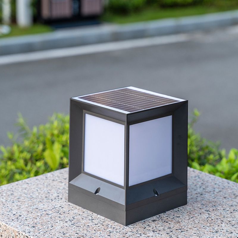 Ray Lampe Solaire de Poteau, Rectangle Simple, L 12/15/20/27/32CM - Neutralighting