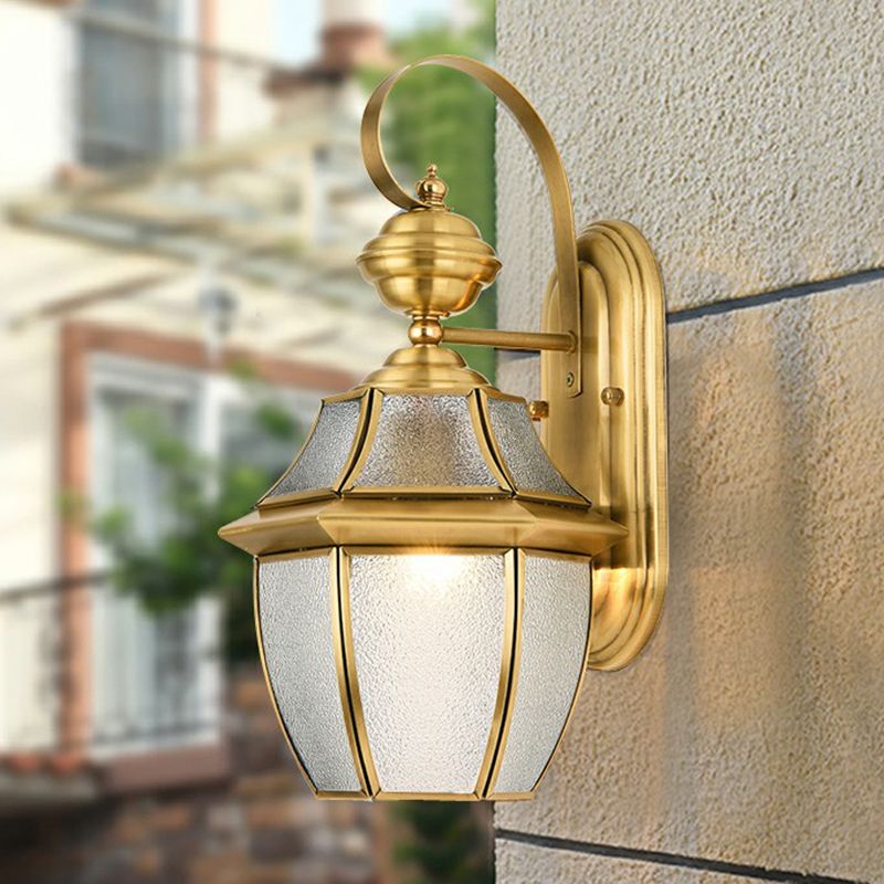 Silva Applique Murale Extérieur Lanterne Vintage, Verre/Métal, Laiton, Cour - Neutralighting