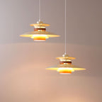 Valentina Suspension Bol Moderne, Métal, Blanc/Bois/Marron, Salon - Neutralighting