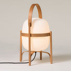 Muto Lampadaire Lanterne Moderne, Bois/Verre, Blanc/Bois, Salon - Neutralighting